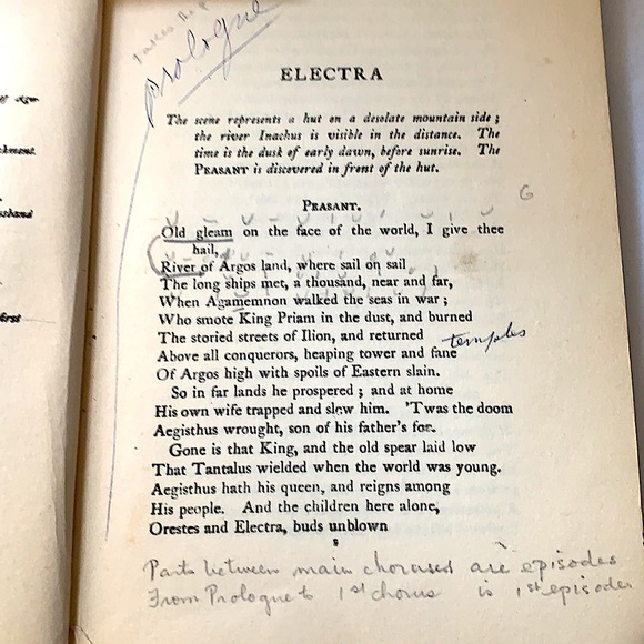 Book - Electra the play. Book dated early 1900. - Picture 4 of 4